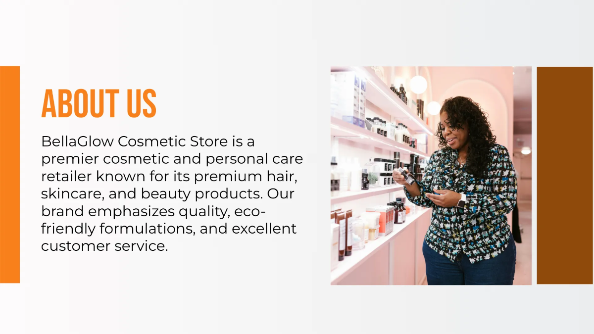 Free Cosmetic Store Pitch Deck Template to Edit Online