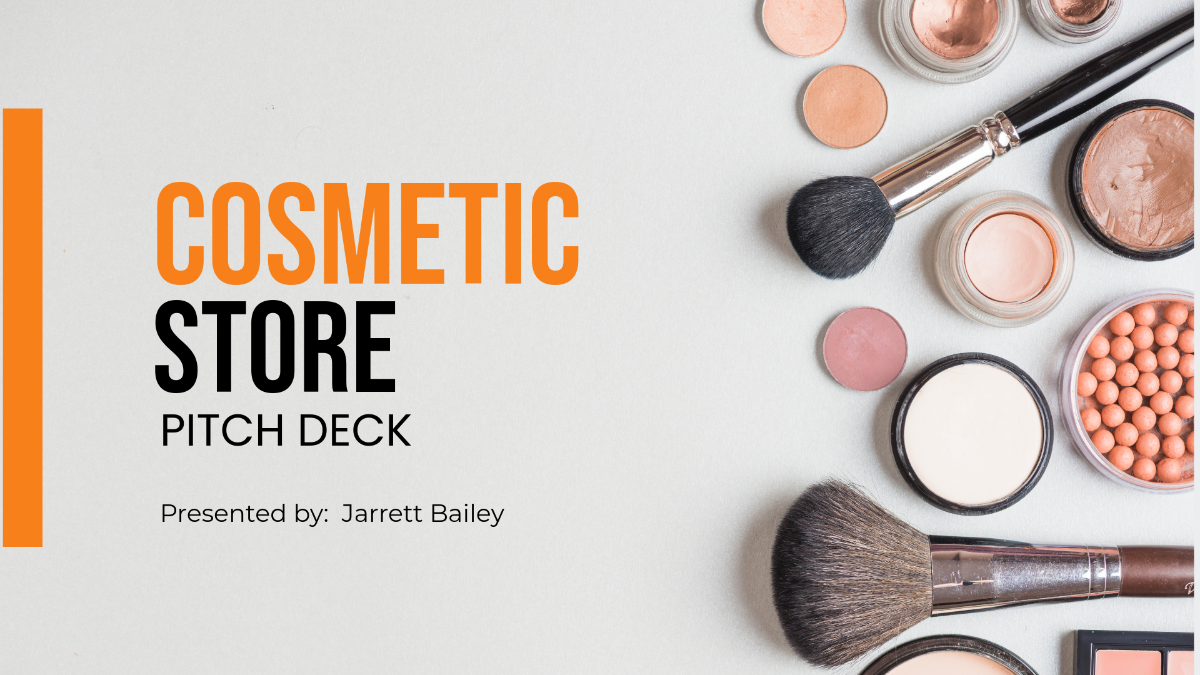 Cosmetic Store Pitch Deck Template - Edit Online & Download