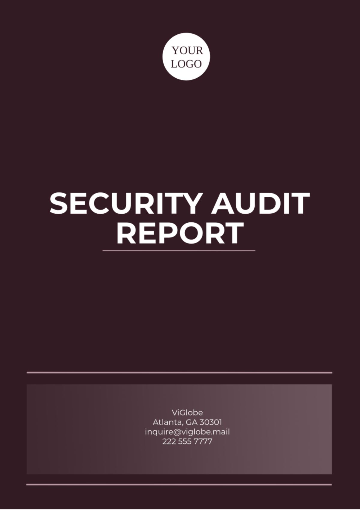 Security Audit Report Template - Edit Online & Download