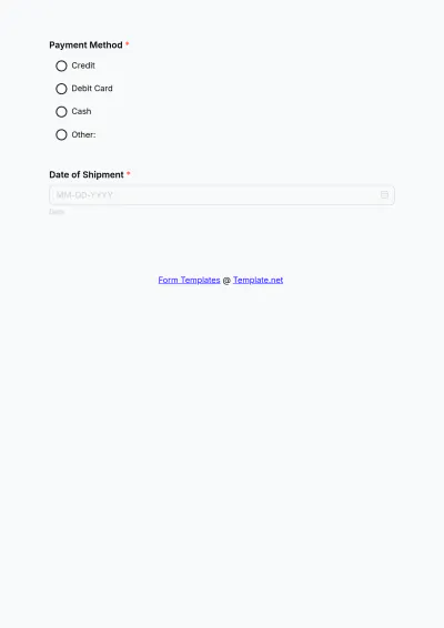 Free Shipping Company Receipt Form Template to Edit Online