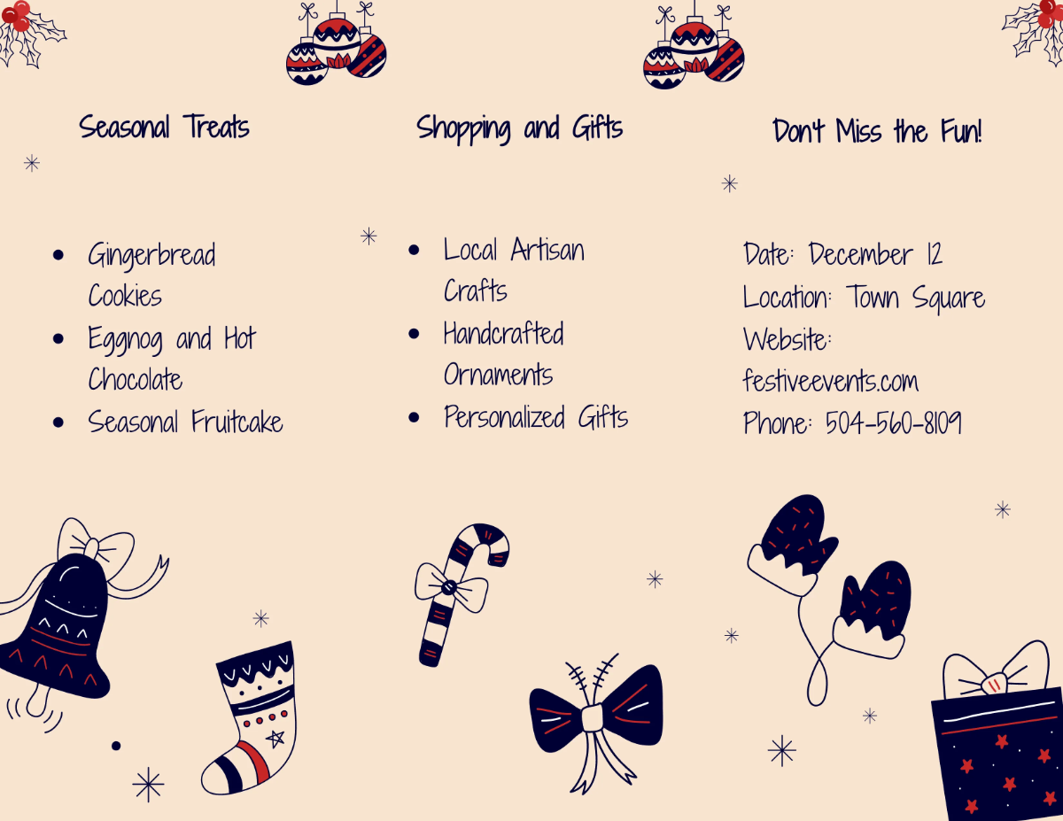 Free Festive Christmas Brochure Template to Edit Online