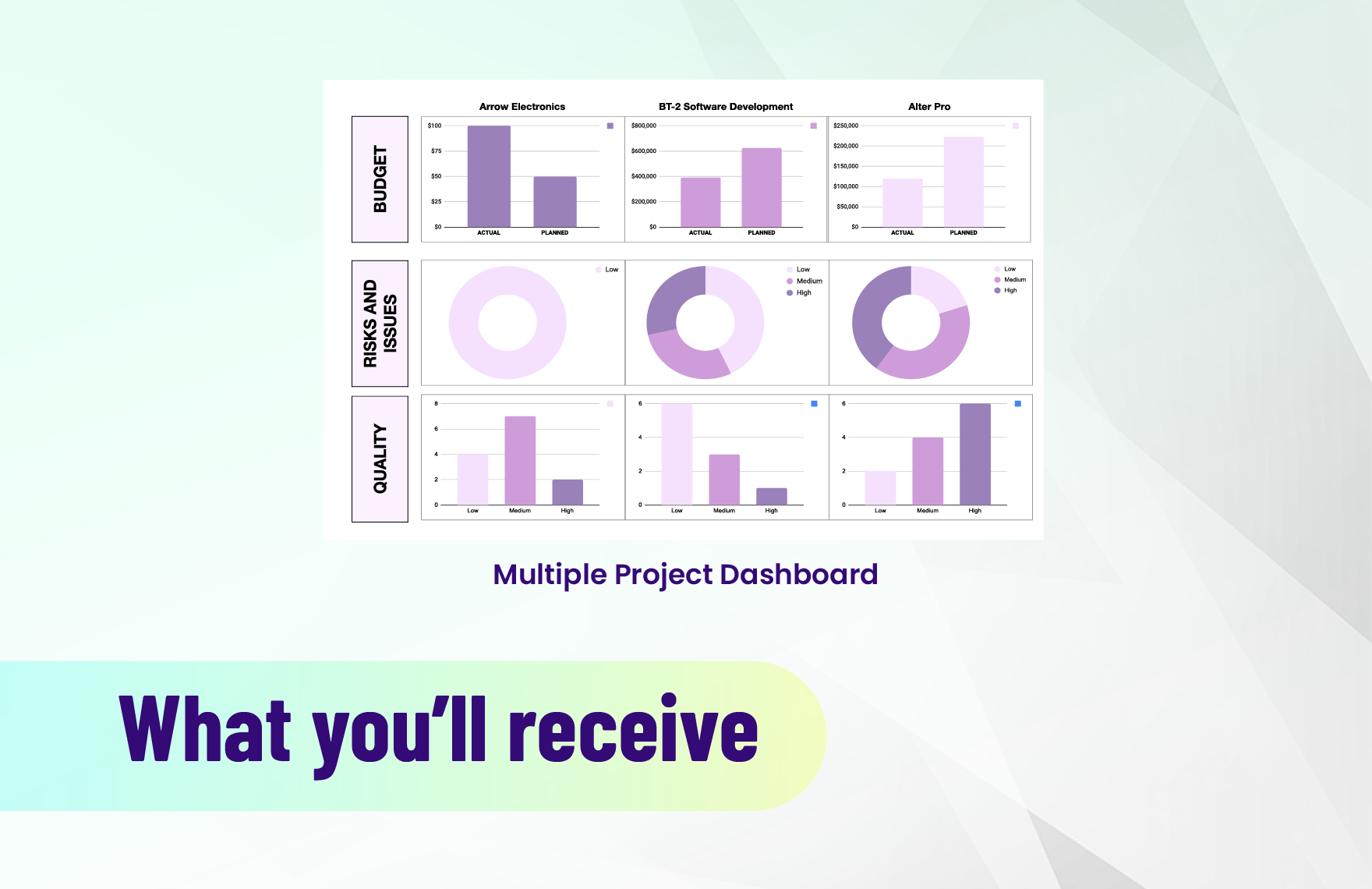 Multiple Project Dashboard Template