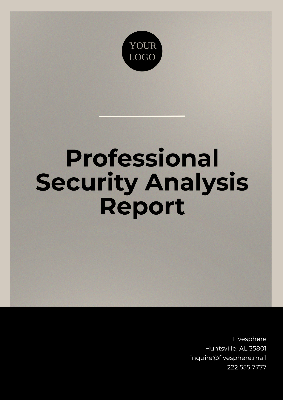 Professional Security Analysis Report Template