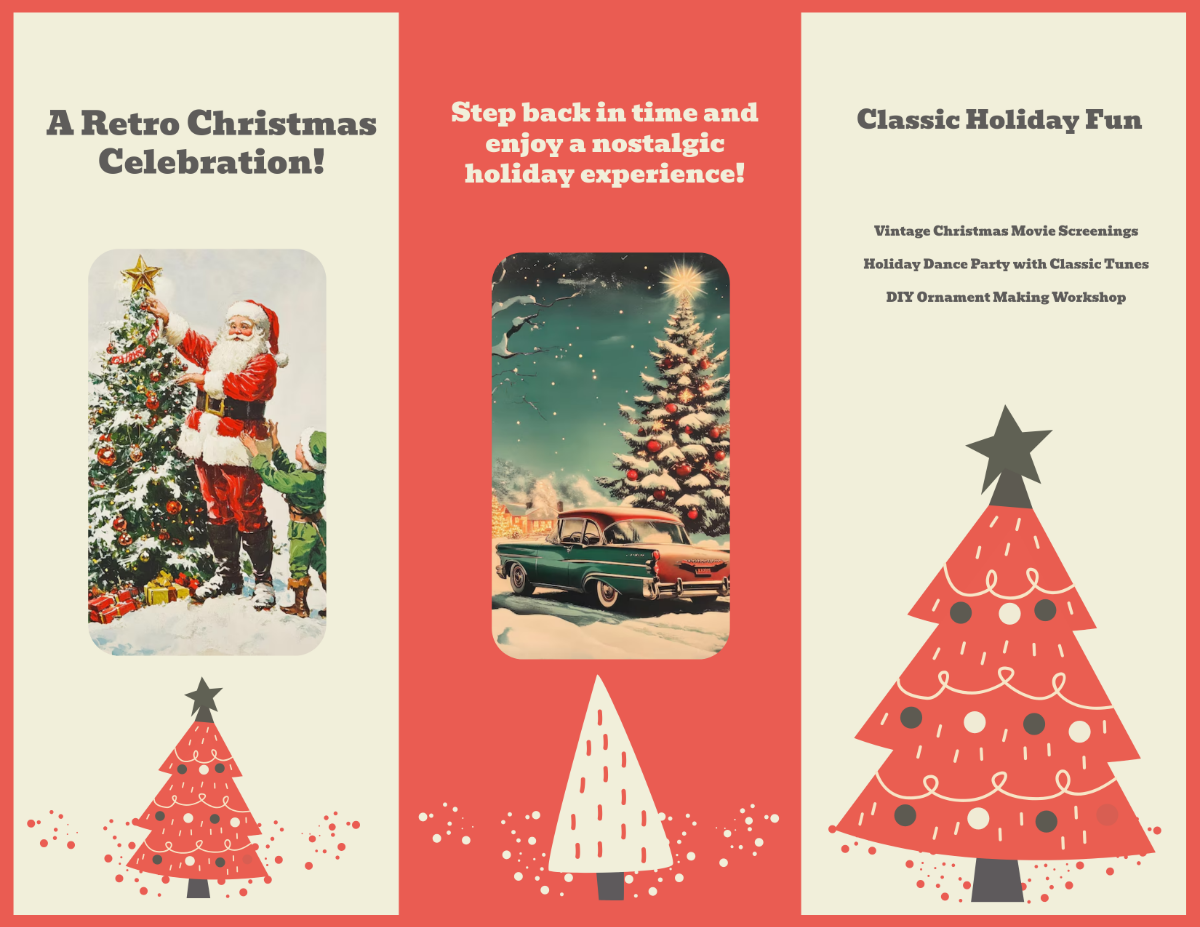 Retro Christmas Brochure Template - Edit Online & Download