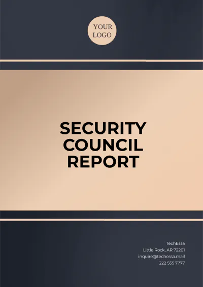 Free Security Council Report Template to Edit Online
