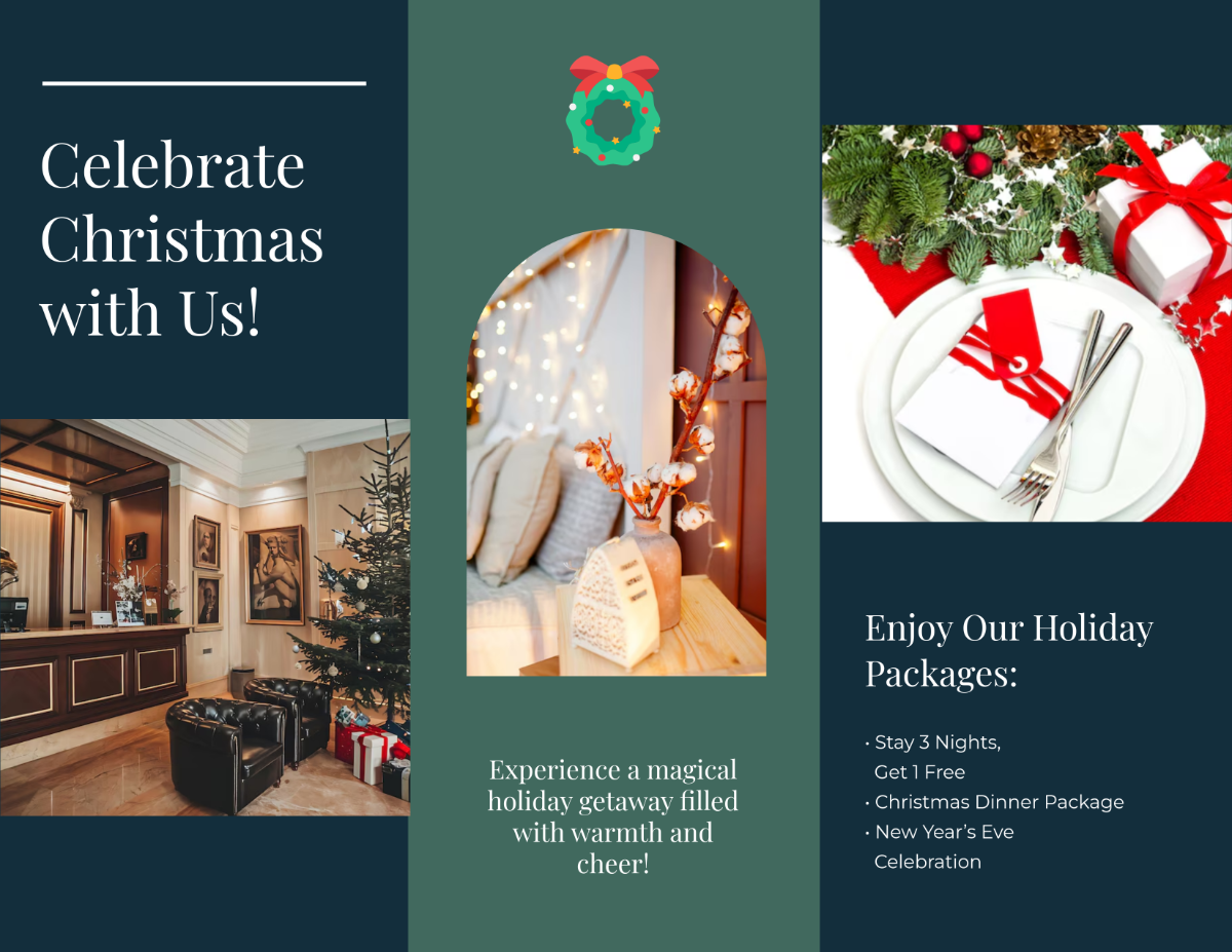 Christmas Hotel Brochure Template - Edit Online & Download