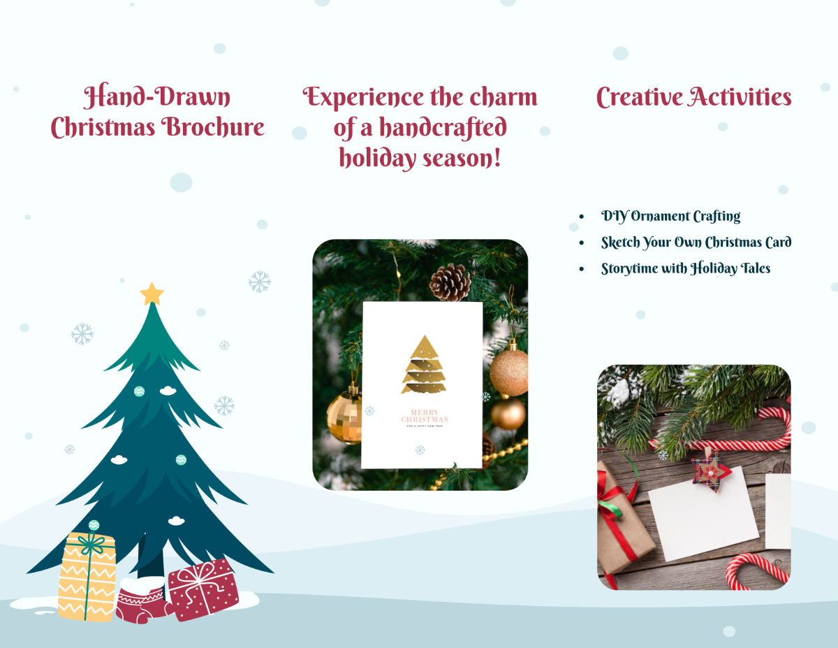 Hand-Drawn Christmas Brochure Design Template - Edit Online & Download