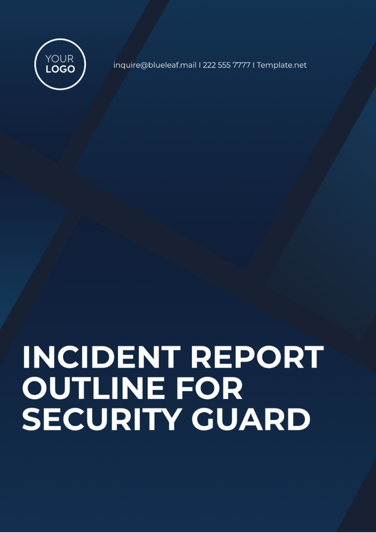 Incident Report Outline for Security Guard Template - Edit Online & Download