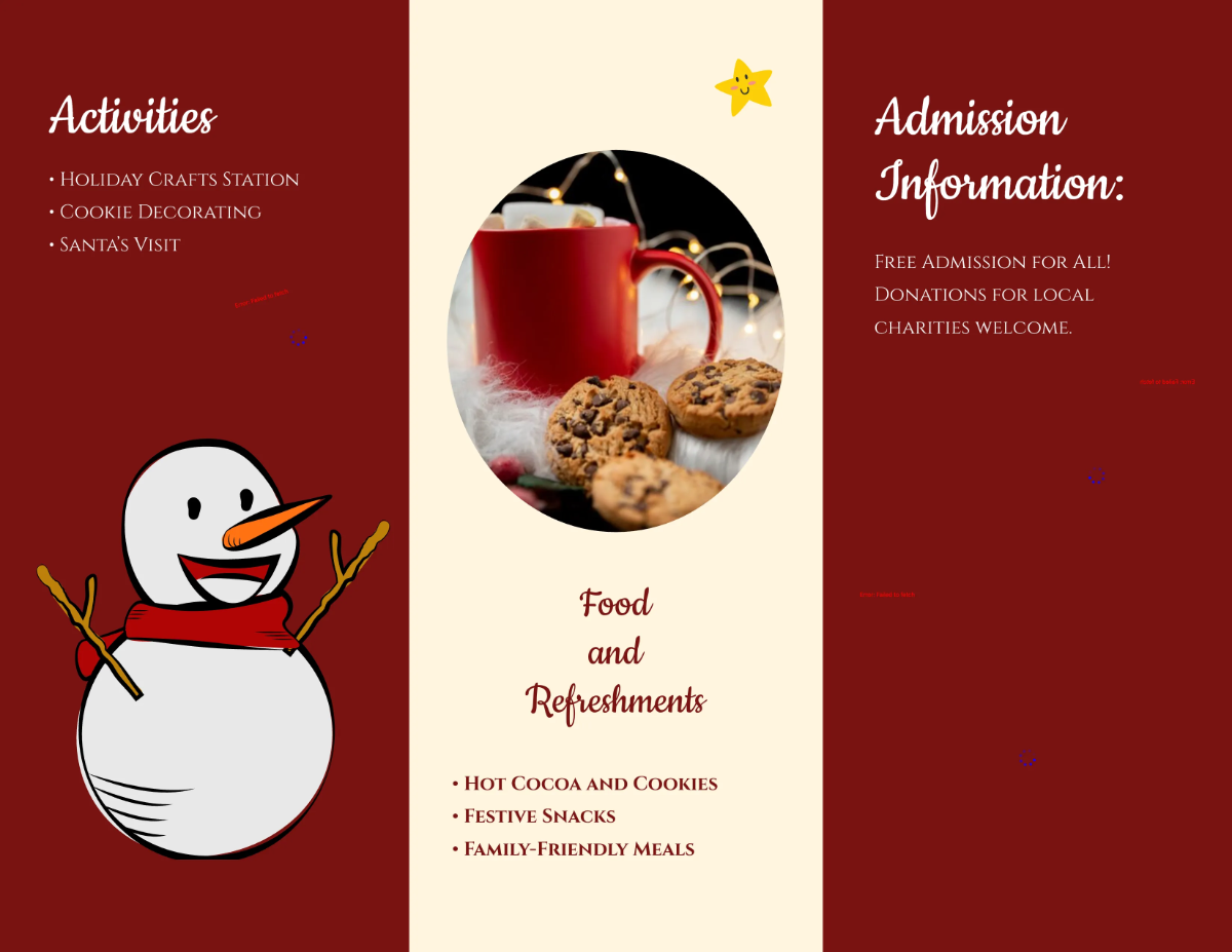 Free Christmas Family Event Brochure Template to Edit Online