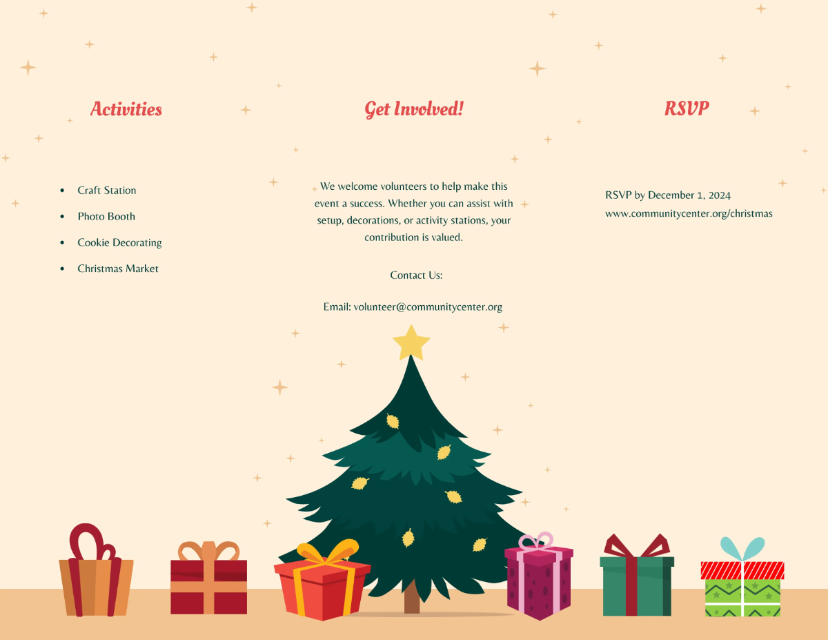 Free Christmas Program Brochure Template to Edit Online