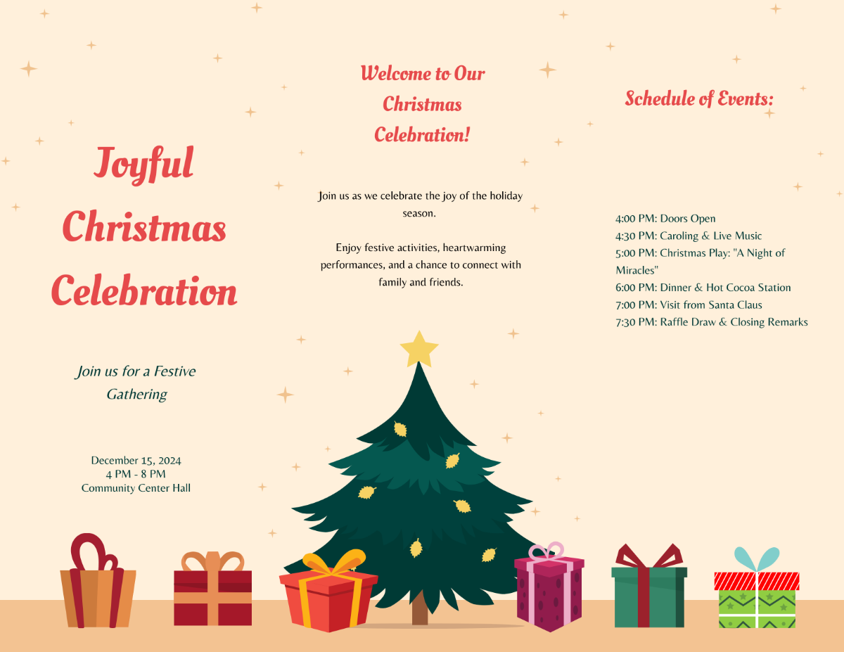 Christmas Program Brochure Template - Edit Online & Download