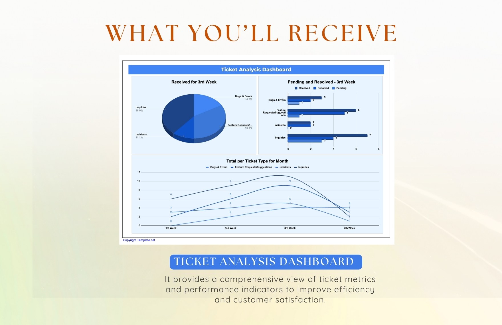 Ticket Analysis Dashboard Template