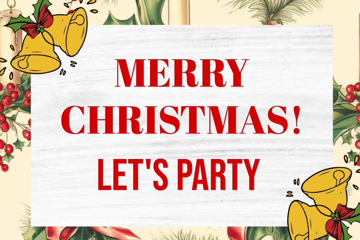 Christmas Party Invitation Postcard Template