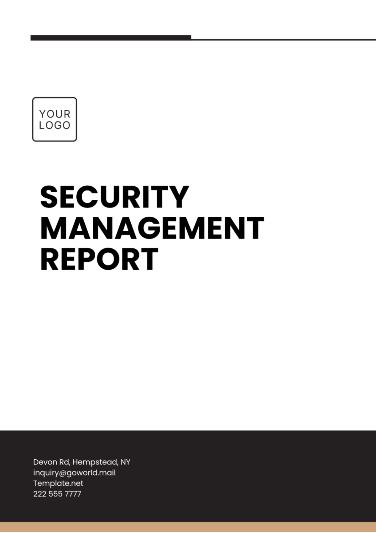 Security Management Report Template - Edit Online & Download