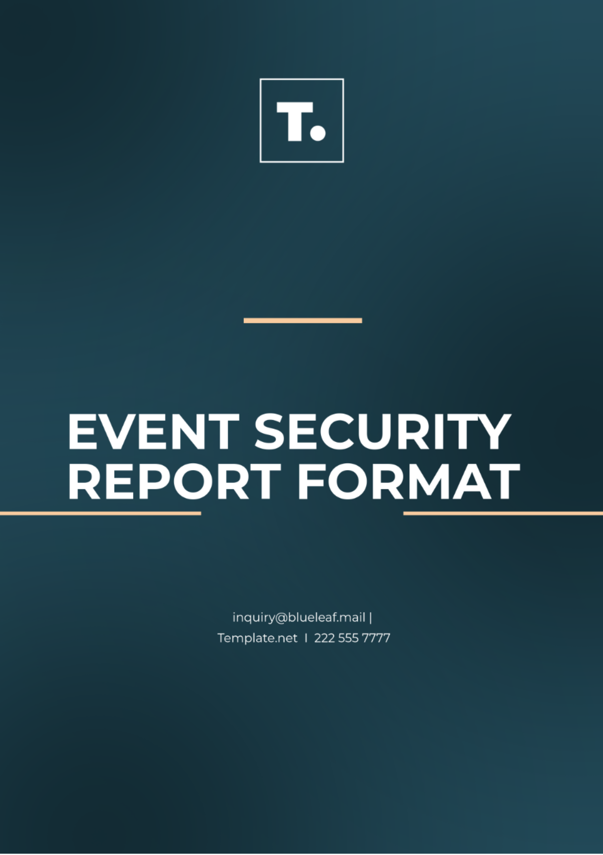 Event Security Report Format Template - Edit Online & Download