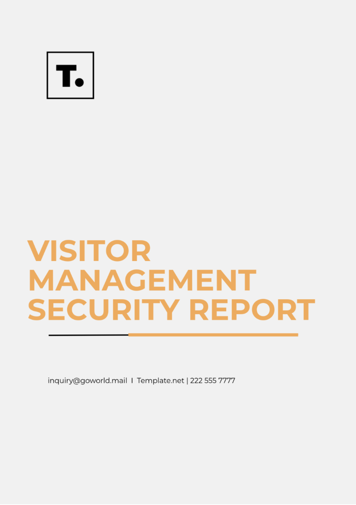 Visitor Management Security Report Template - Edit Online & Download