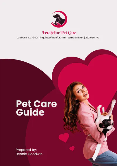Free Pet Care Guide Template to Edit Online