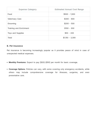 Free Pet Care Guide Template to Edit Online