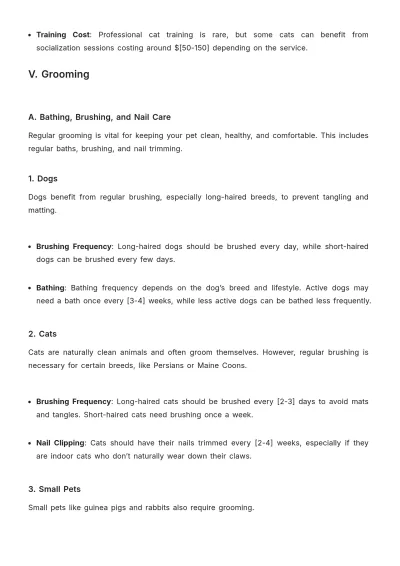 Free Pet Care Guide Template to Edit Online