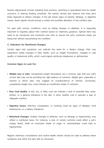 Free Pet Care Nutrition Plan Template to Edit Online
