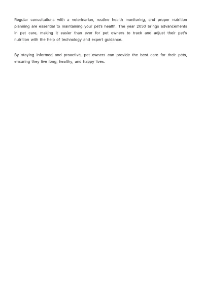Free Pet Care Nutrition Plan Template to Edit Online