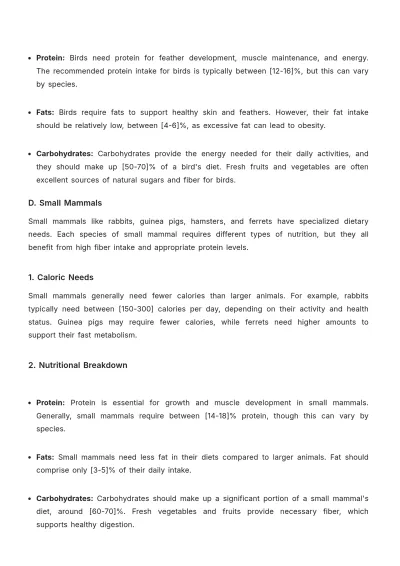 Free Pet Care Nutrition Plan Template to Edit Online