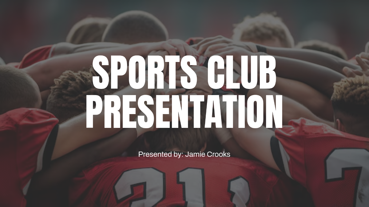 Sports Club Presentation Template - Edit Online & Download