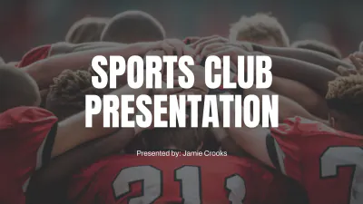 Free Sports Club Presentation Template to Edit Online