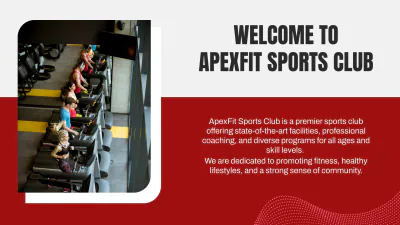 Free Sports Club Presentation Template to Edit Online