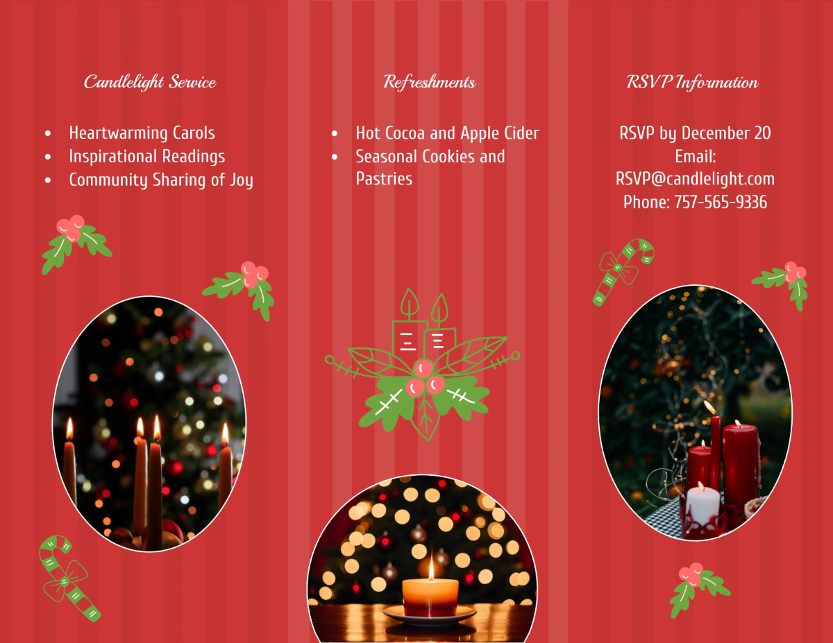 Free Christmas Candlelight Brochure Template to Edit Online