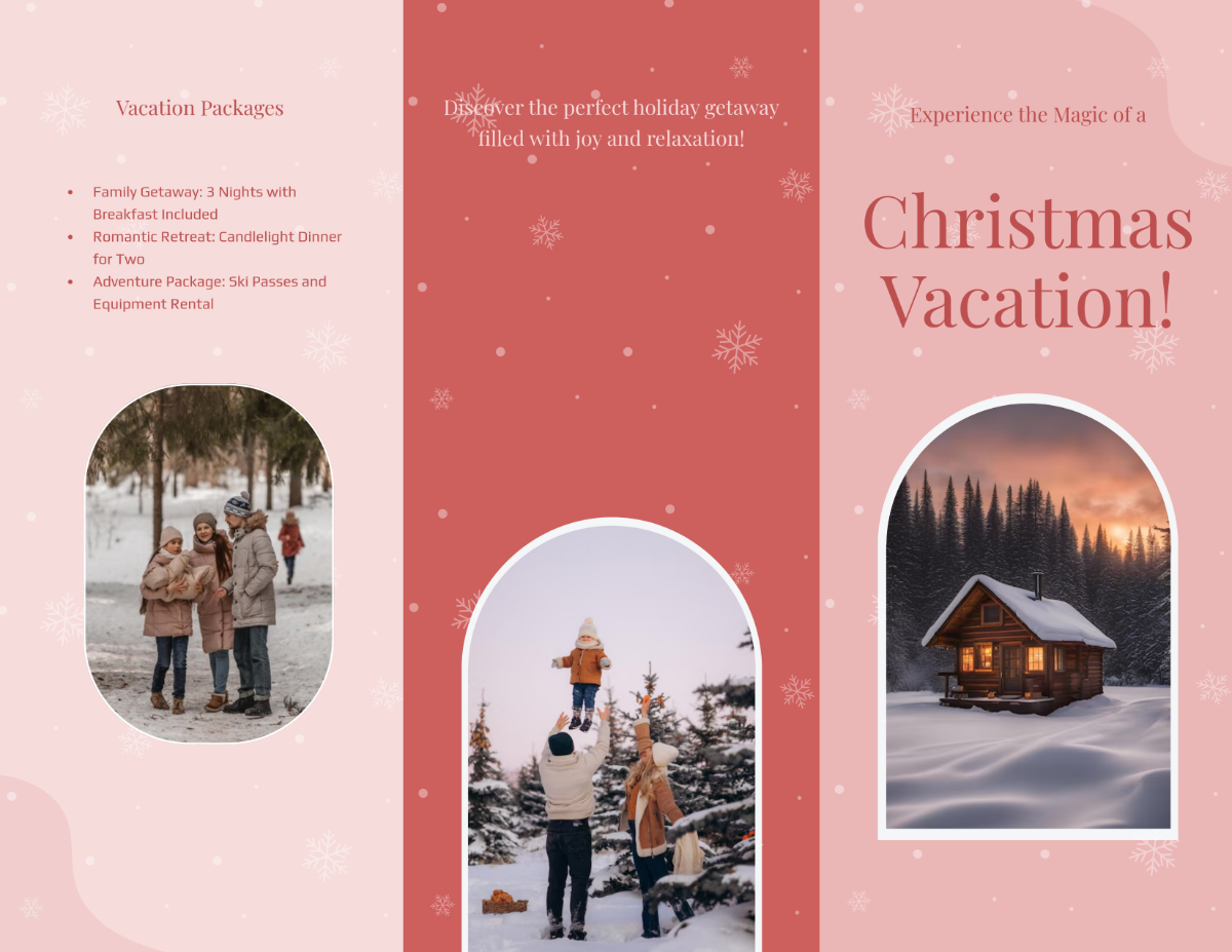 Christmas Vacation Brochure Template - Edit Online & Download