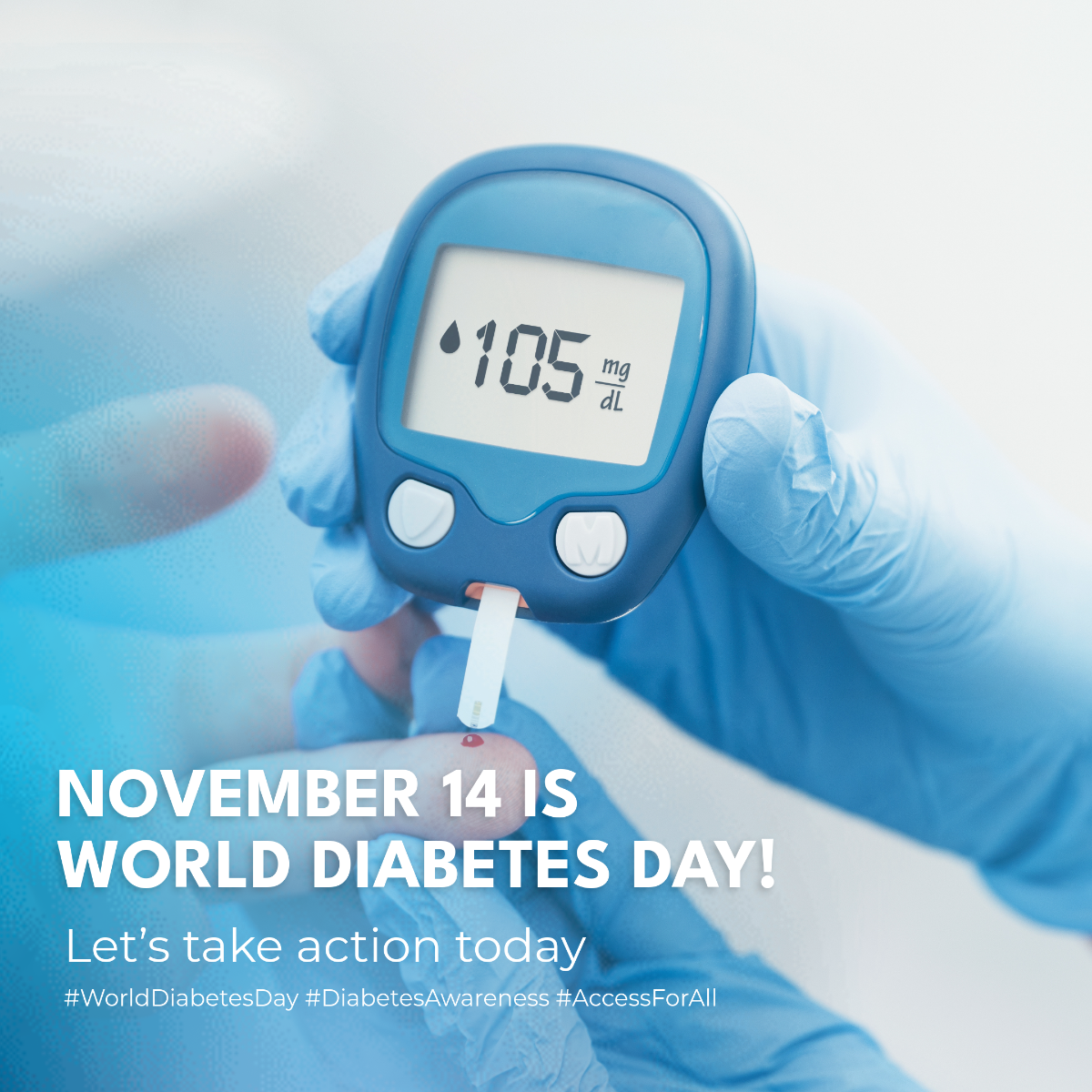 Blue World Diabetes Day Instagram Post