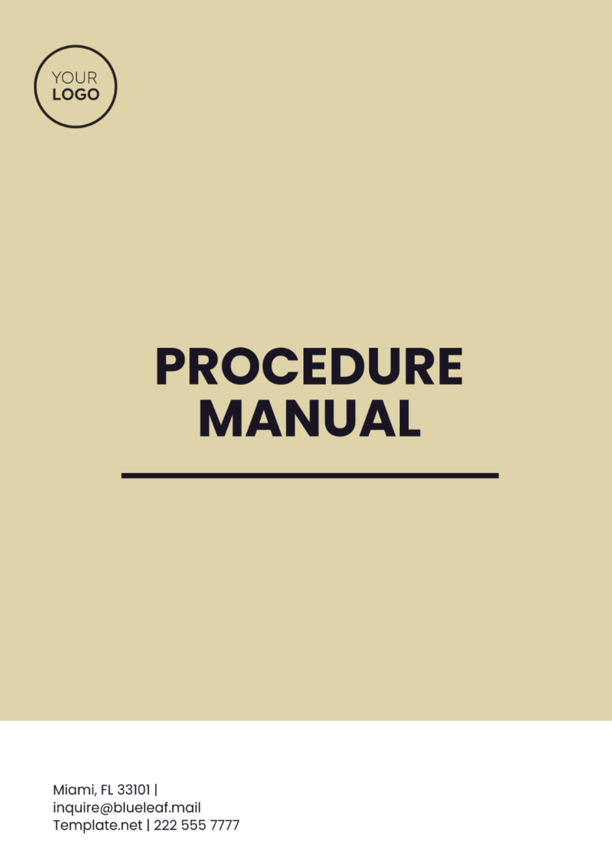 Procedure Manual Template - Edit Online & Download