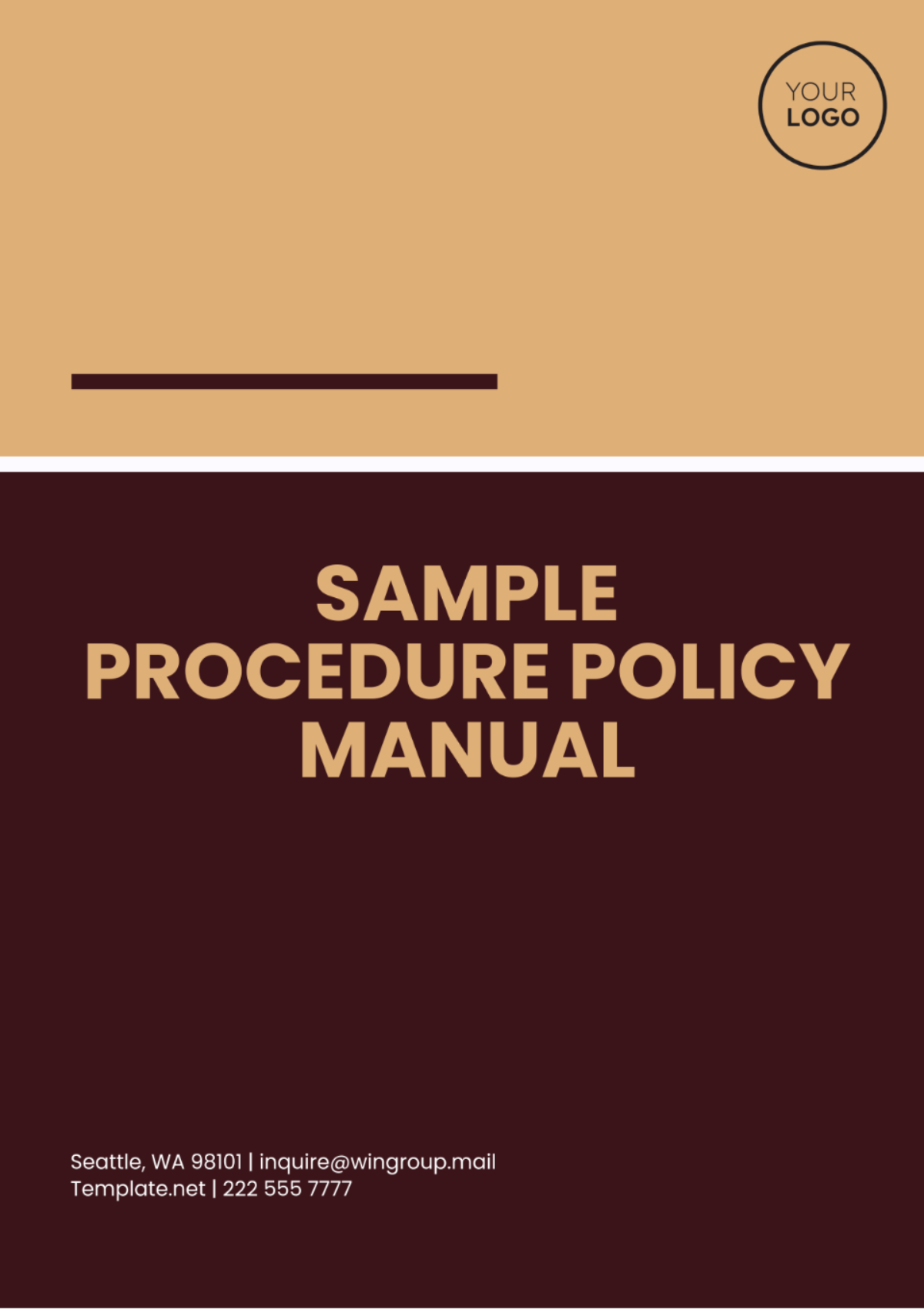 Sample Procedure Policy Manual Template - Edit Online & Download