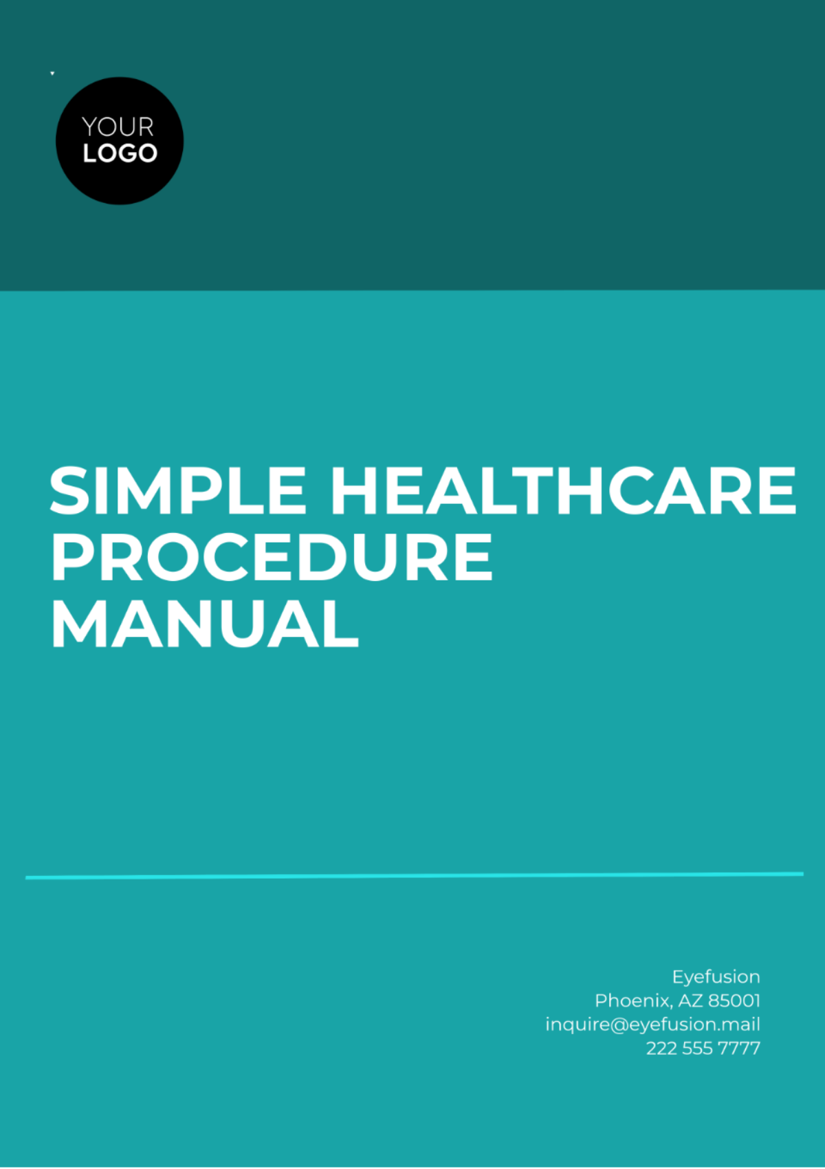 Simple Healthcare Procedure Manual Template - Edit Online & Download