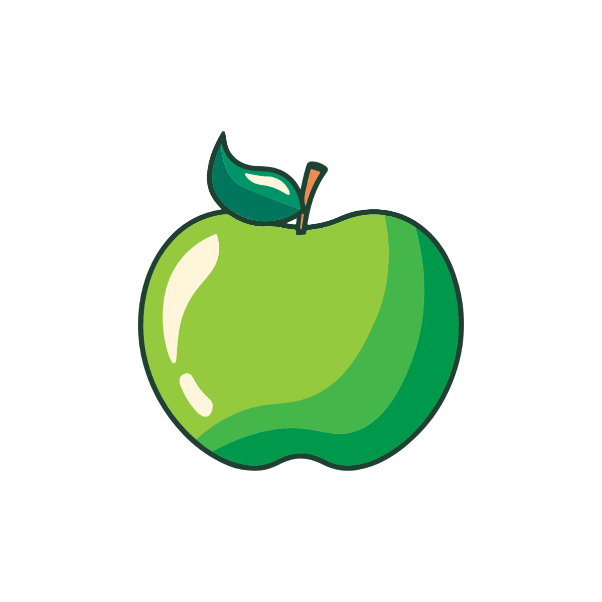 Green Apple Clipart  - Edit Online | Template.net