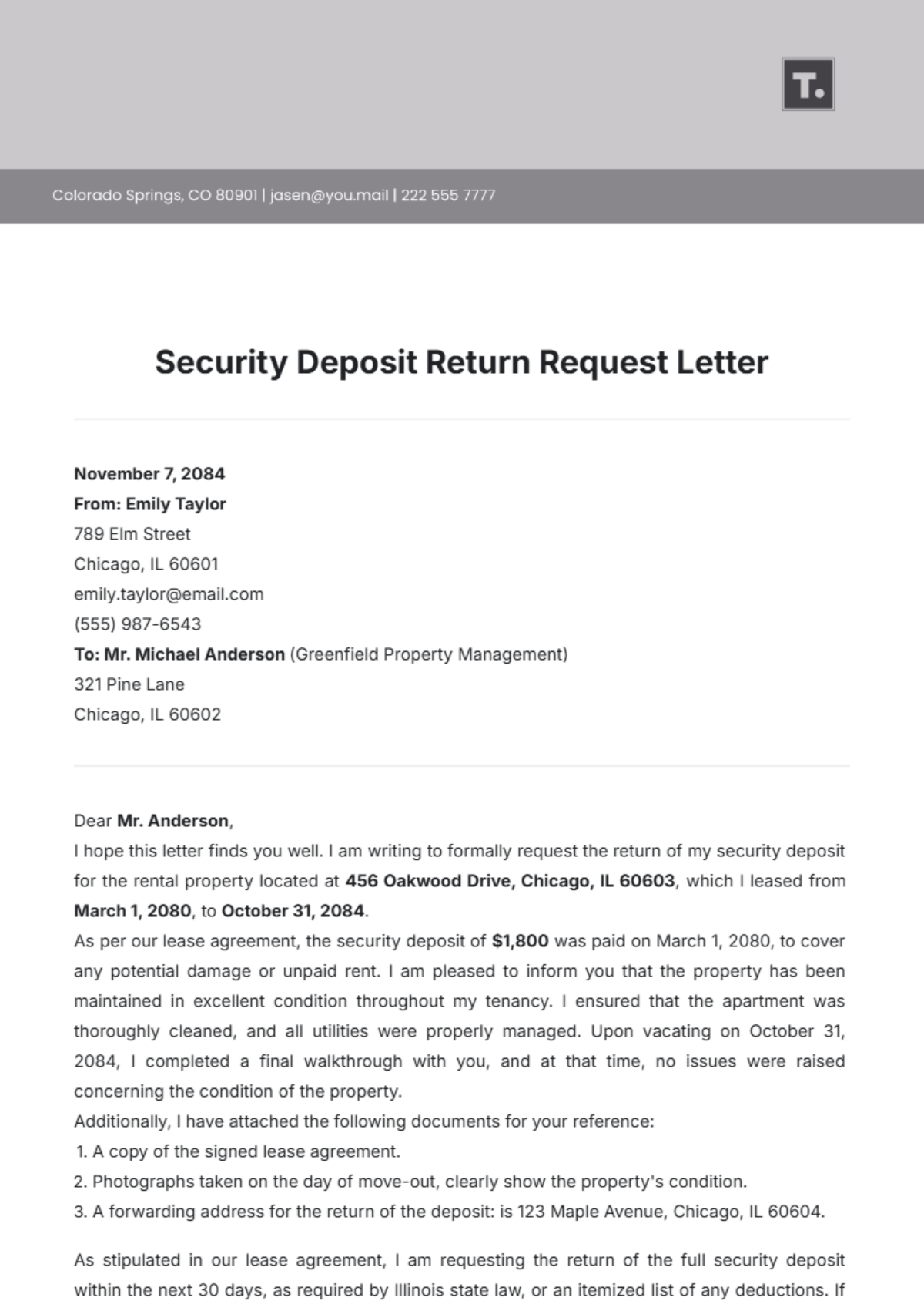 Security Deposit Refund Letter To Tenant Template Infoupdate Security Deposit Refund Letter To Tenant Template Infoupdate