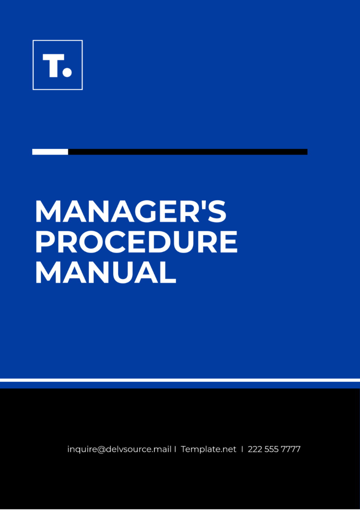 Manager’s Procedure Manual Design Template - Edit Online & Download