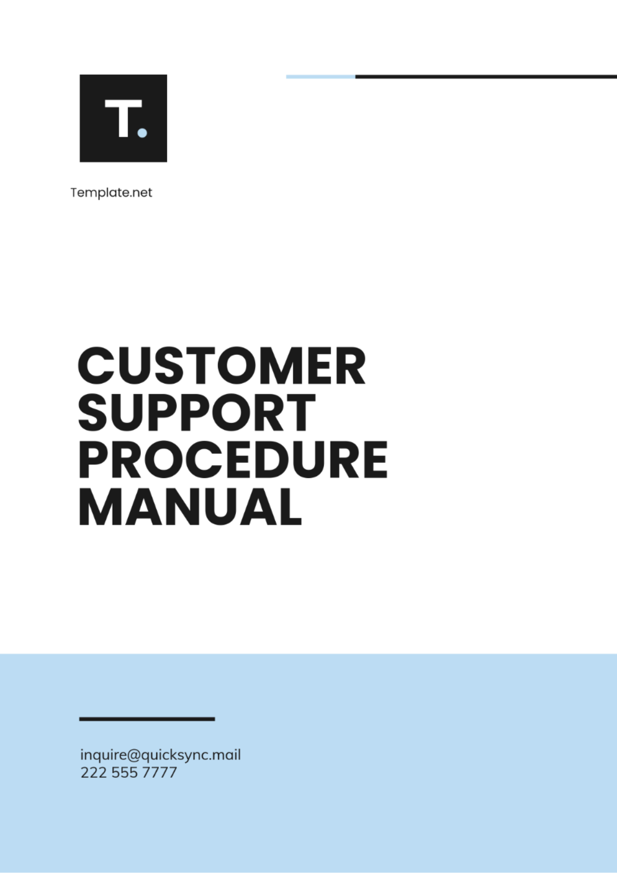 Customer Support Procedure Manual Template