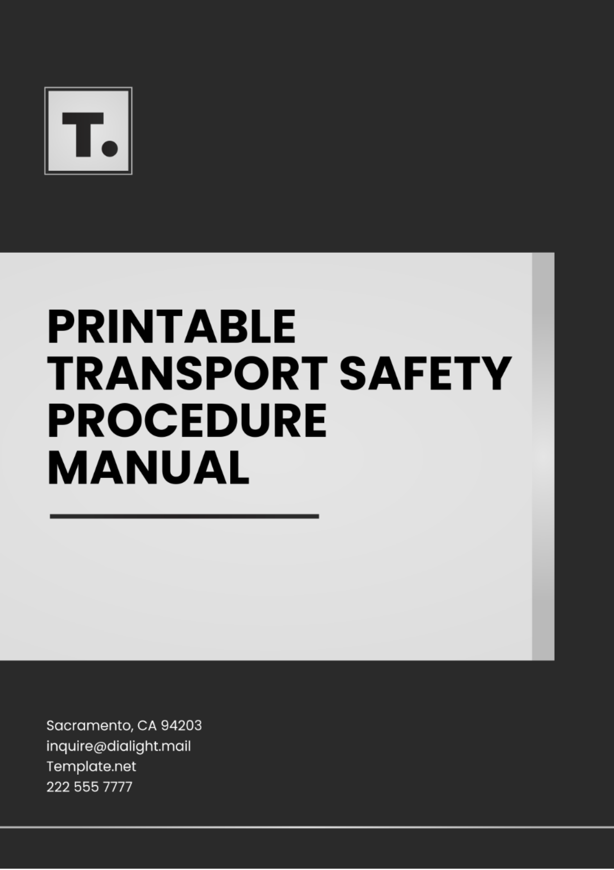 Printable Transport Safety Procedure Manual Template - Edit Online & Download