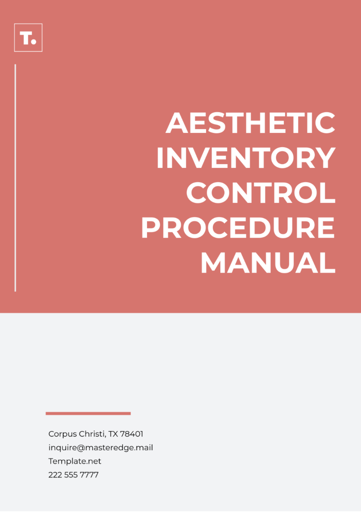 Aesthetic Inventory Control Procedure Manual Template - Edit Online & Download