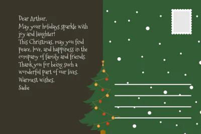 Free Custom Christmas Postcard Template to Edit Online