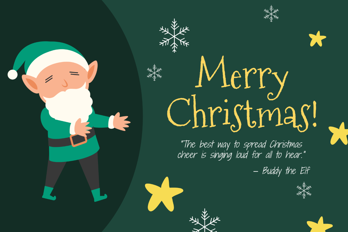 Christmas Postcard with Quotes