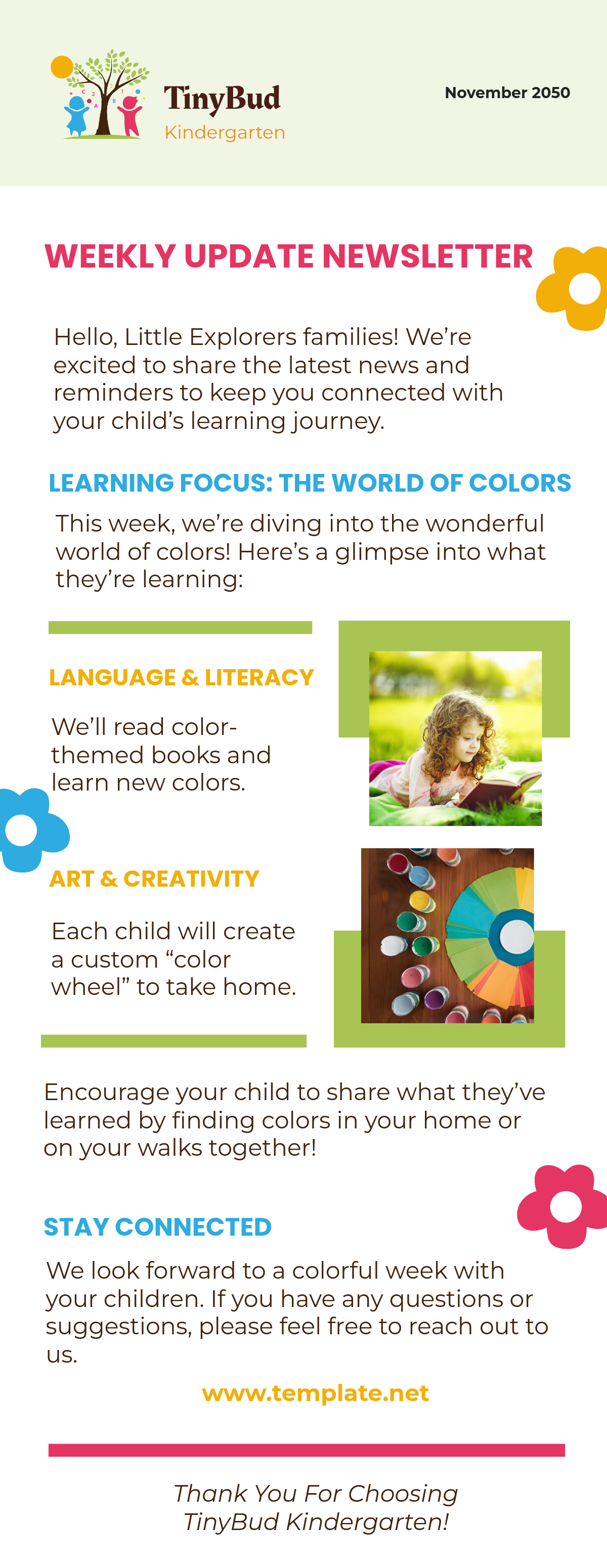 Kindergarten Weekly Newsletter Template - Edit Online & Download