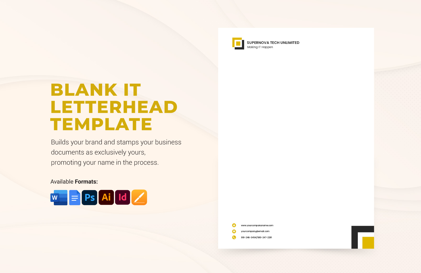 Free Letterhead Templates in Apple Pages to Download