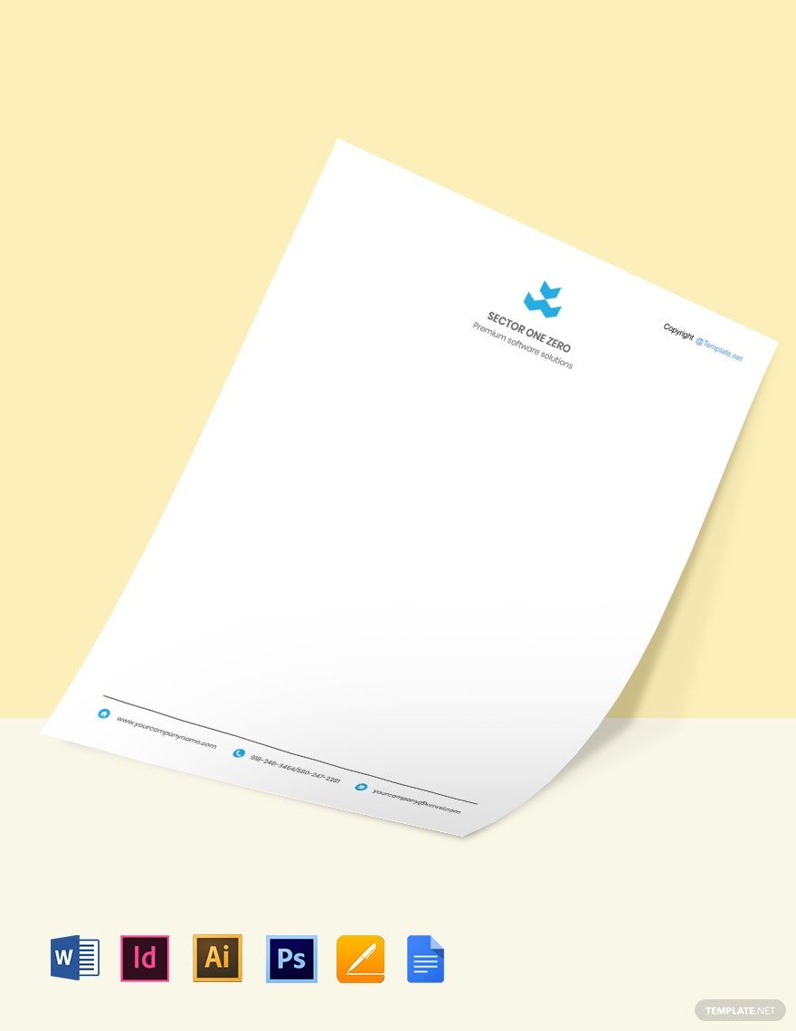 IT and Software Letterhead 