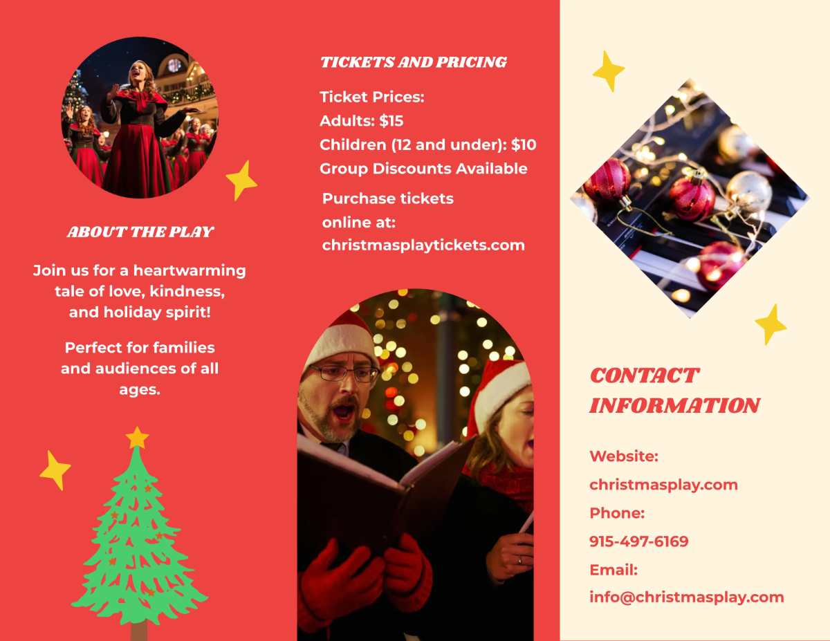 Free Christmas Play Brochure Template to Edit Online
