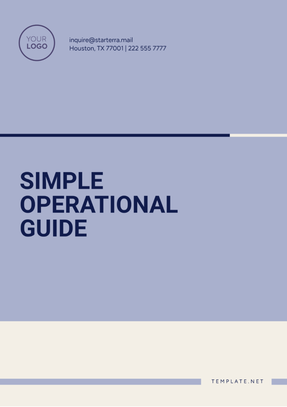 Simple Operational Guide Template - Edit Online & Download