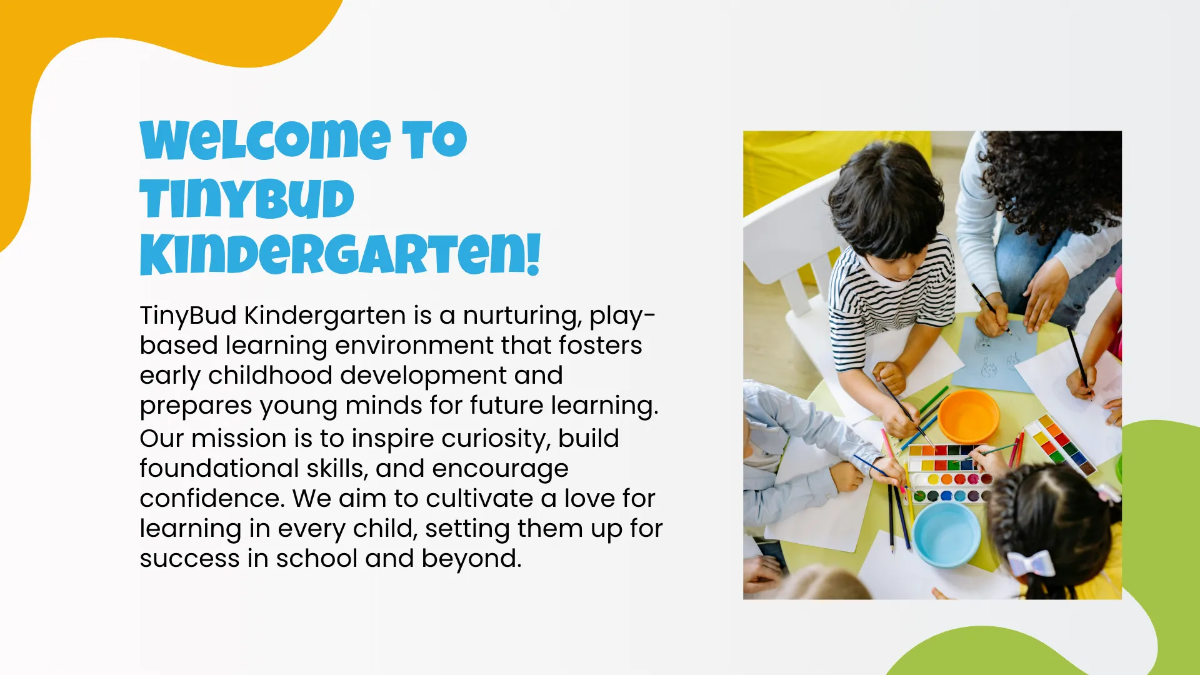 Free Kindergarten Presentation Template to Edit Online