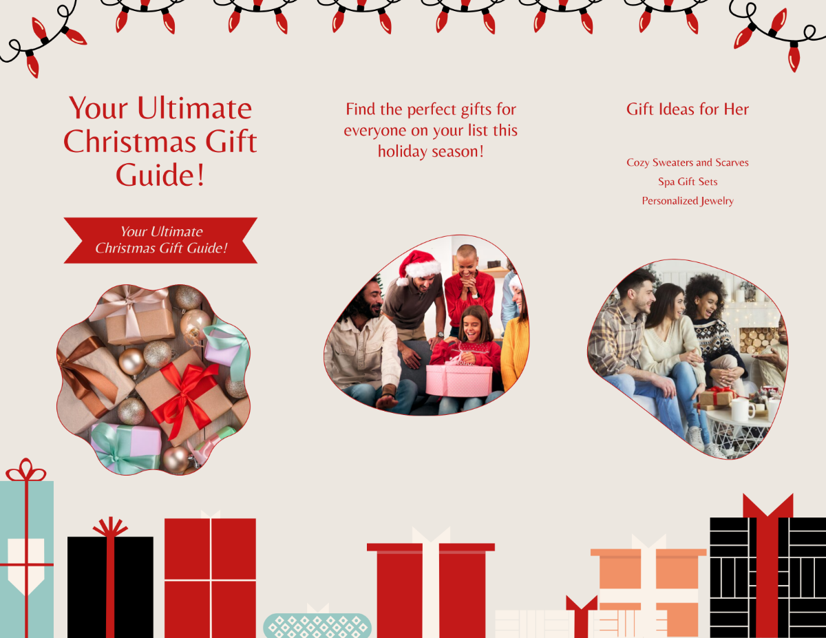 Christmas Gift Guide Brochure Template - Edit Online & Download